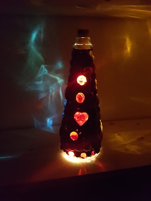 Mosaikflasche schwarz