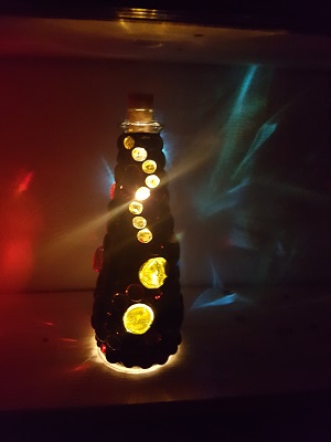 Mosaikflasche schwarz
