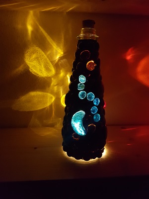 Mosaikflasche schwarz