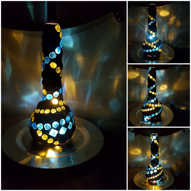 Mosaikflasche schwarz