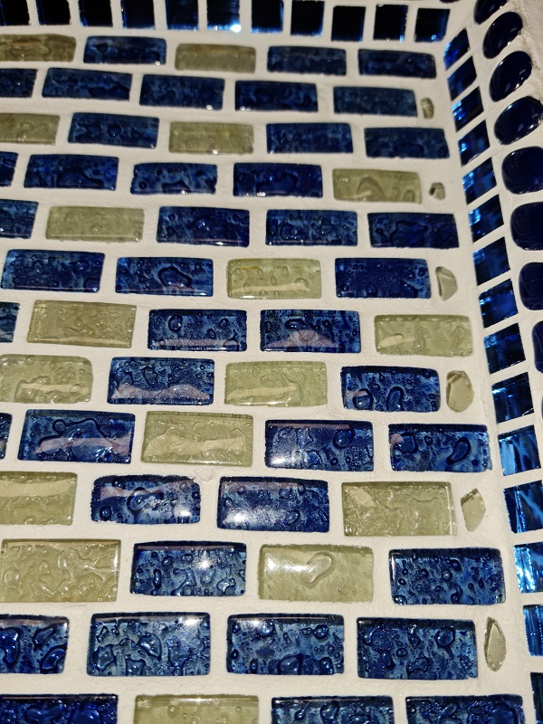 Mosaik Tablett Wassertropfenmotiv