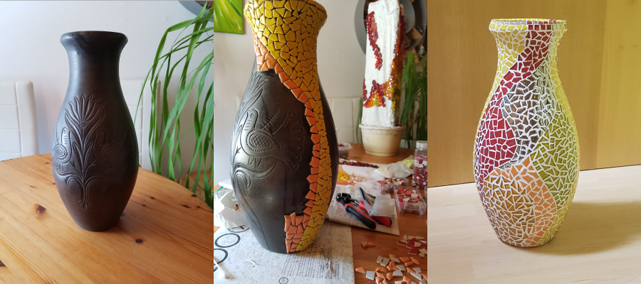 Restaurierung einer Vase in Bhl